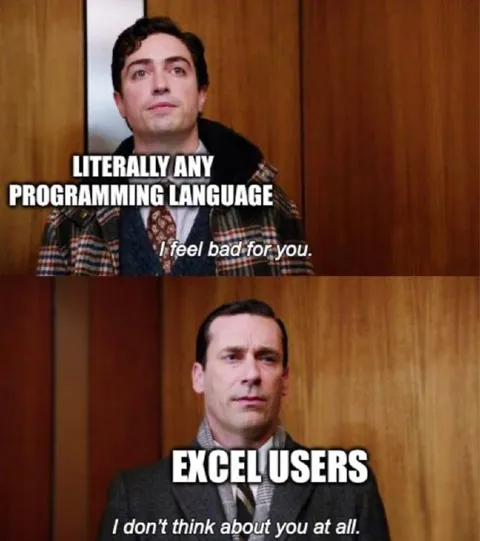 Programming Languages vs Excel Users