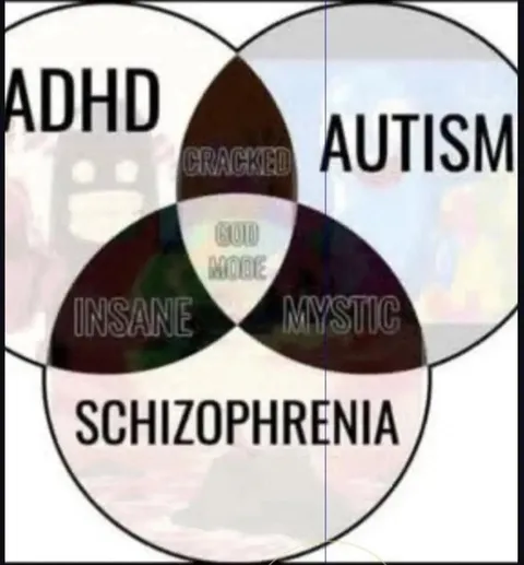ADHD Autism Schizophrenia Venn Diagram