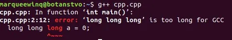 Long Long Long Compiler Error