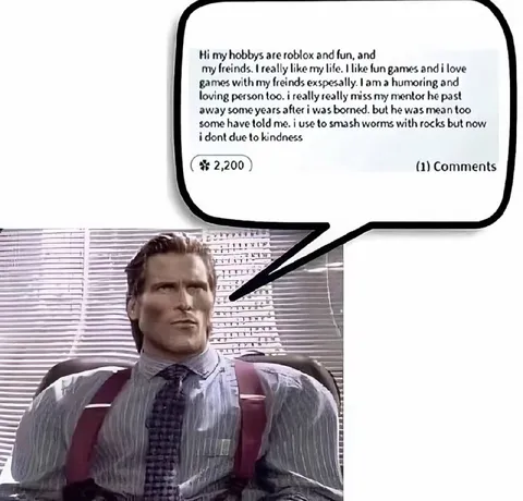 Patrick Bateman Roblox Hobbies