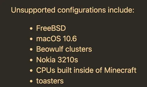 Unsupported Homebrew Configurations