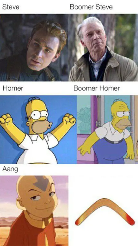 Boomer Steve, Homer and Aang