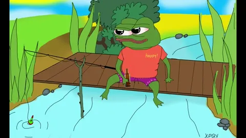 Pepe Fishing While Happy