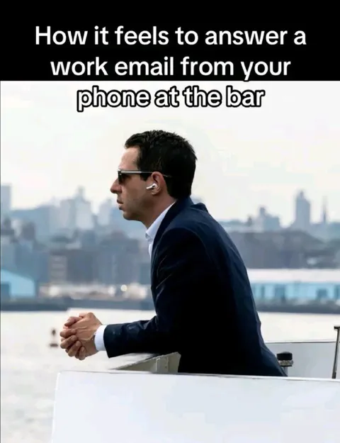 Answering Work Email at the Bar