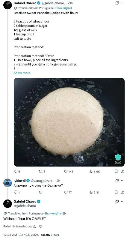 Pancake Without Flour