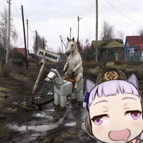 Лошадь на улице Конева