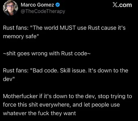 Rust Fans Blame the Developer