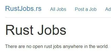 No Rust Jobs Anywhere