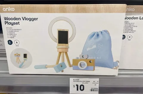 Wooden Vlogger Playset for Kids