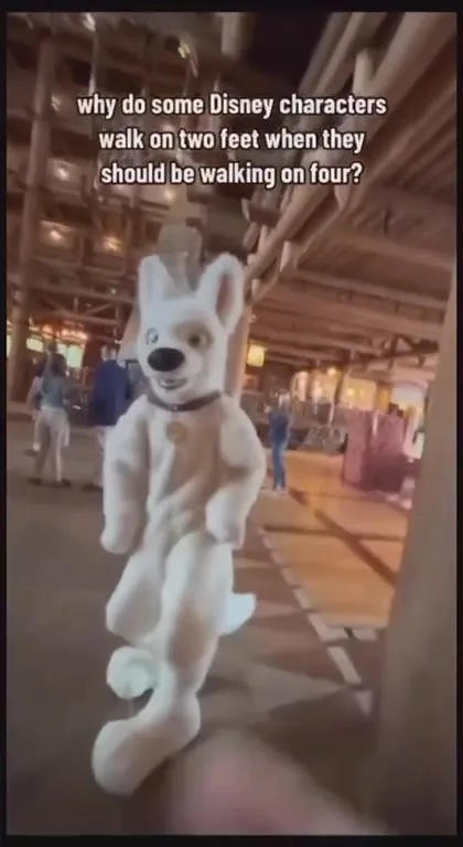Disney Characters Walking on Two Feet