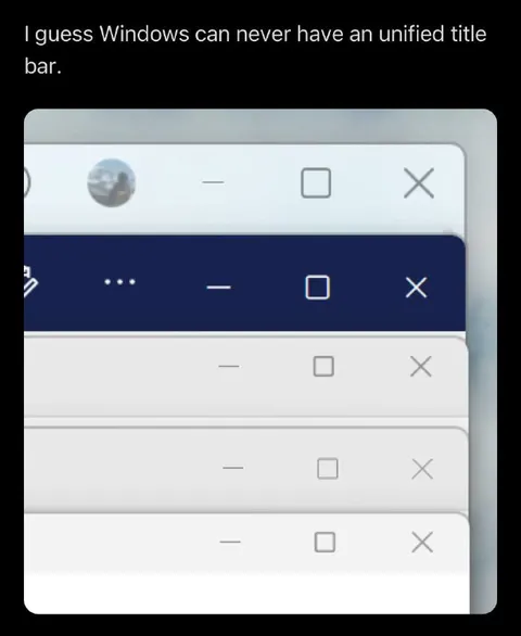Windows Unified Title Bar