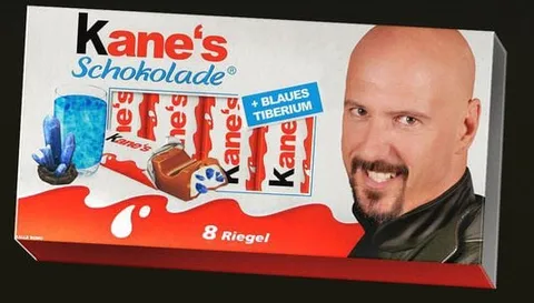 Kane's Schokolade mit blauem Titanium