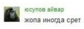 Жопа иногда срет