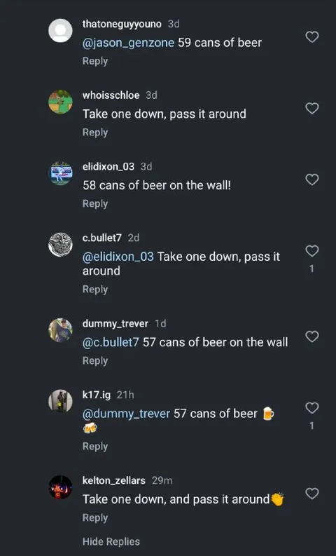Cans of Beer on the Wall