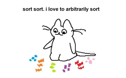 Cat Arbitrarily Sorting Things