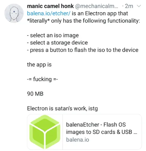 Electron app that only flashes ISOs
