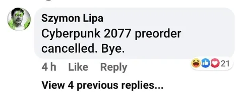 Cyberpunk 2077 Preorder Cancelled