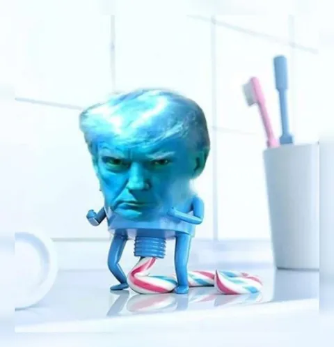 Синий инопланетянин с леденцом