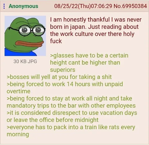 Thankful I Wasn't Born in Japan