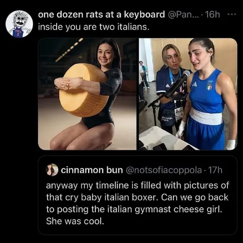 Italian Boxer Versus Cheese Girl