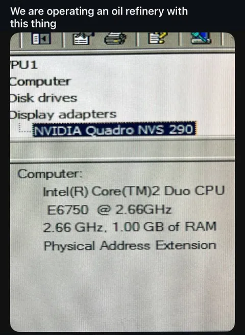 Oil Refinery Running on 1GB RAM