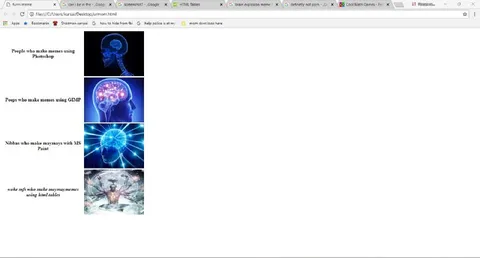 Meme Makers Using HTML Tables