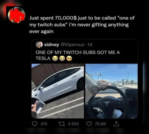 Twitch Sub Gifts a Tesla