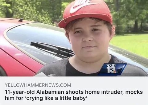 Alabama Kid Mocks Intruder