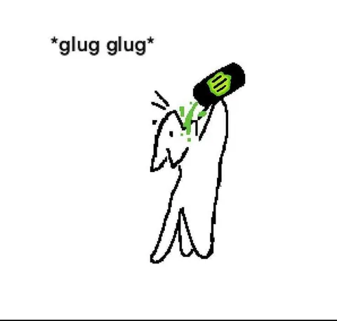 Creature Drinking Glug Glug