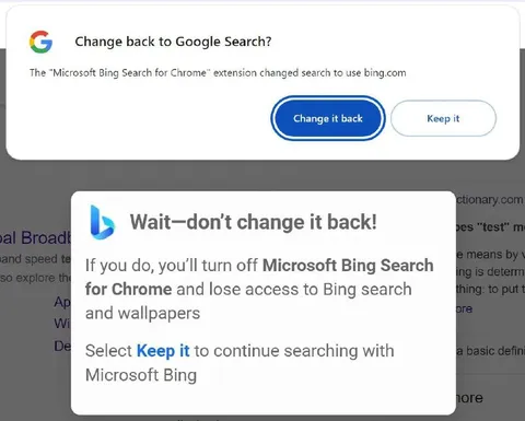 Bing Hijacks Google Search