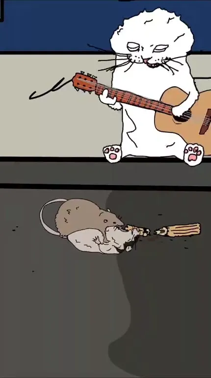 Кот играет, крысы танцуют