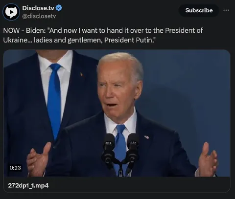 Biden Introduces Putin as Ukraine President