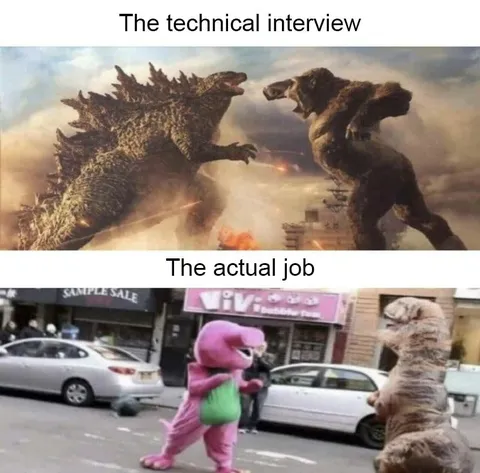 Technical Interview vs Actual Job