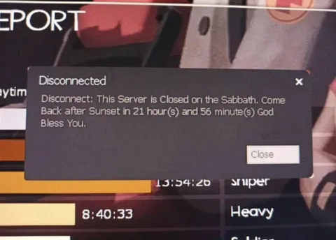 Server Closed on the Sabbath