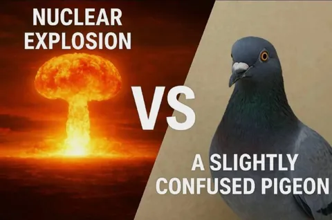 Nuclear Explosion Versus Confused Pigeon