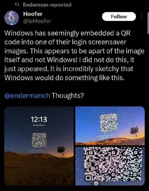 Windows QR Code Screensaver