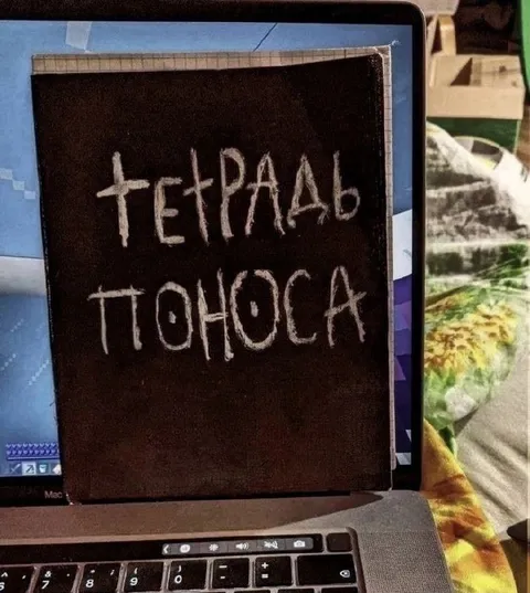 Тетрадь Тонюса на ноутбуке