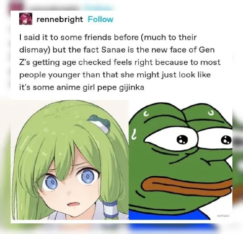 Anime Girl Pepe Gijinka