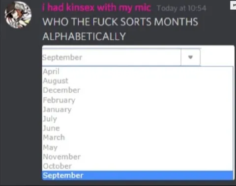 Who Sorts Months Alphabetically