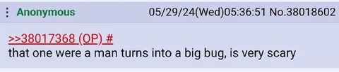 Man Turns Into a Big Bug