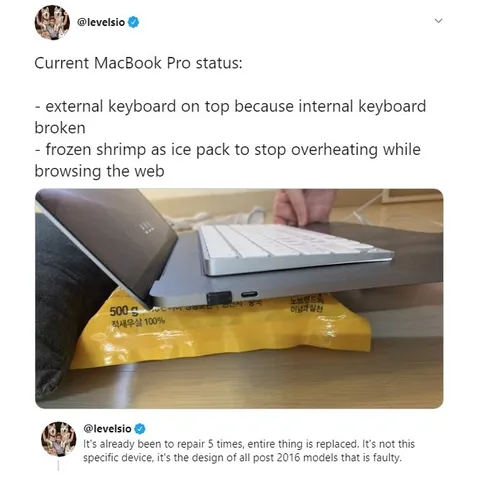 MacBook Pro Ice Pack Setup
