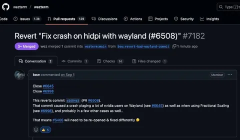 Reverting a Wayland Crash Fix