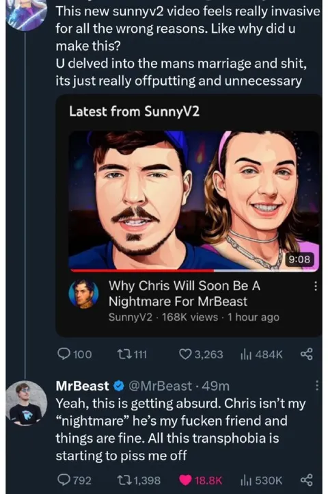 MrBeast Calls Out Transphobia