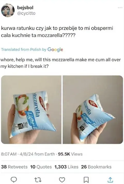 Mozzarella eksplodująca w kuchni