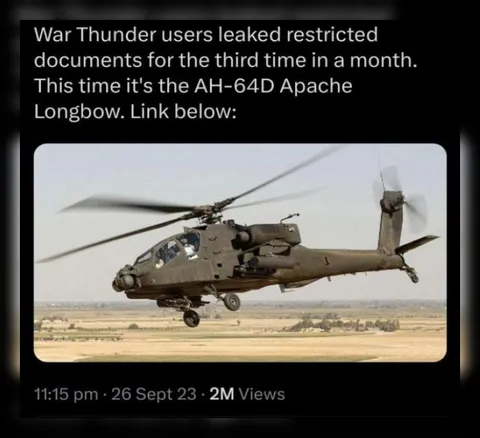 War Thunder Apache Document Leak