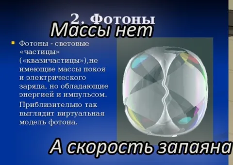 Фотон без массы, но со скоростью