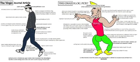 Virgin Journal Article vs Chad Blog Post