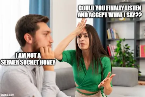 I Am Not a Server Socket