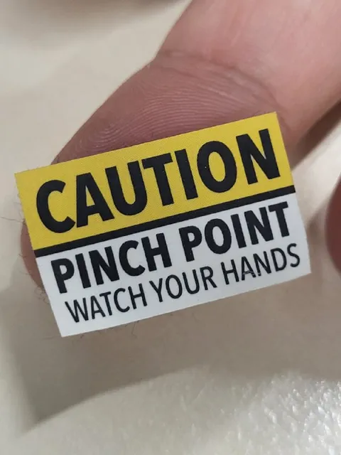 Caution Pinch Point Warning