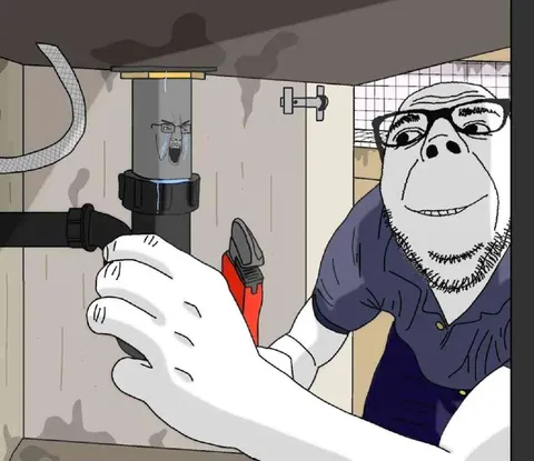 Обезьяна чинит машину